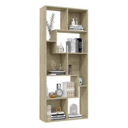 801880 vidaXL Book Cabinet Sonoma Oak 67x24x161 cm Engineered Wood