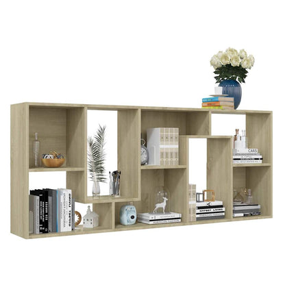 801880 vidaXL Book Cabinet Sonoma Oak 67x24x161 cm Engineered Wood