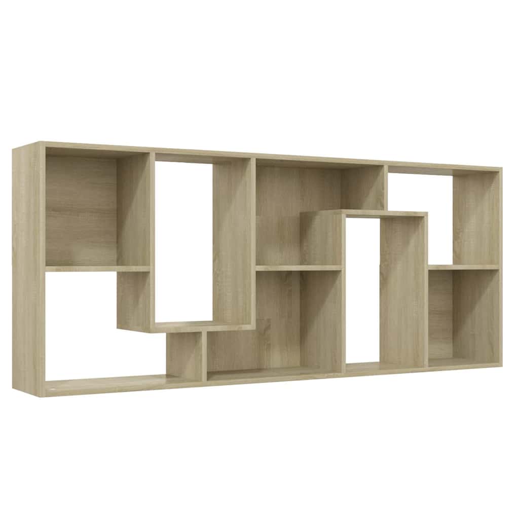 801880 vidaXL Book Cabinet Sonoma Oak 67x24x161 cm Engineered Wood