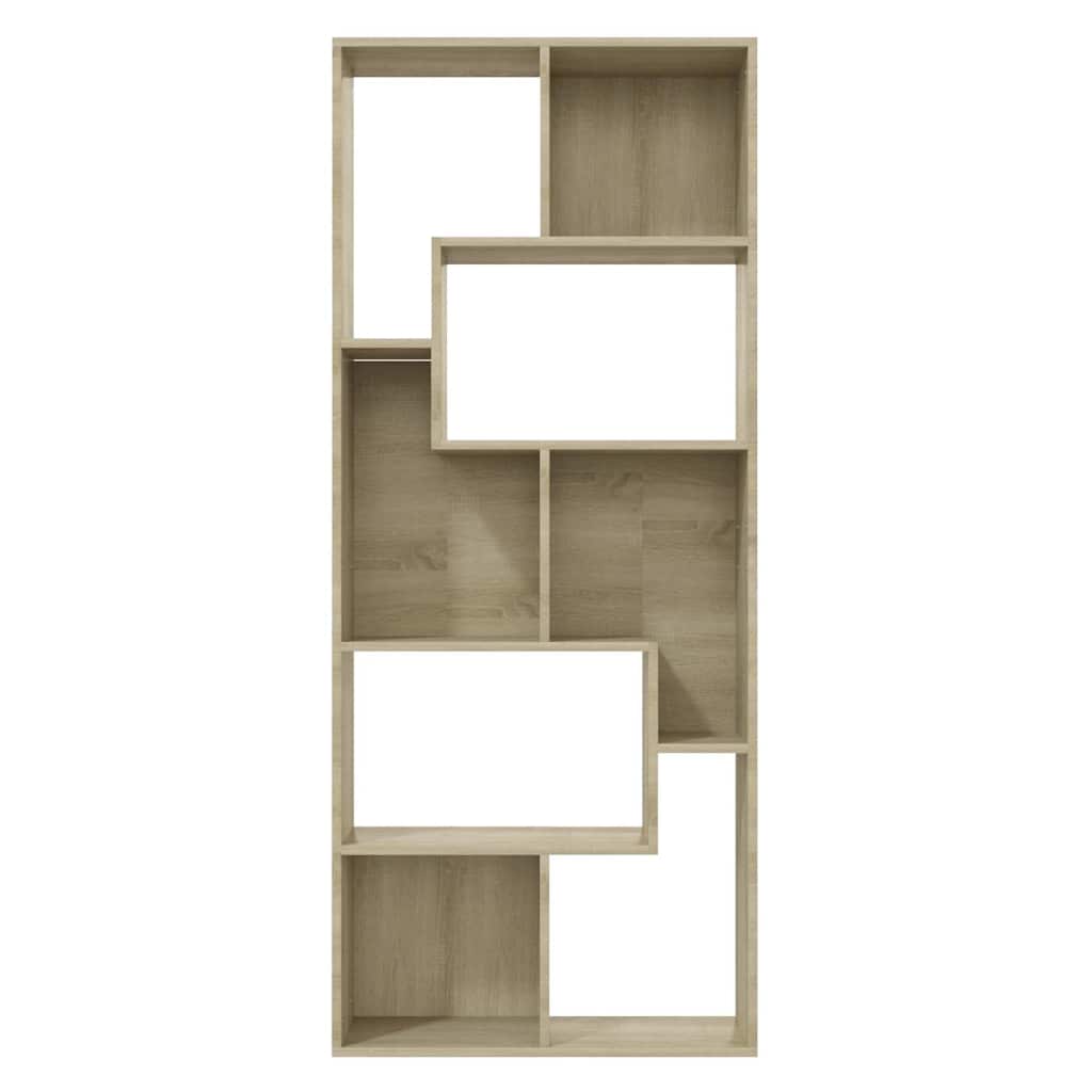 801880 vidaXL Book Cabinet Sonoma Oak 67x24x161 cm Engineered Wood