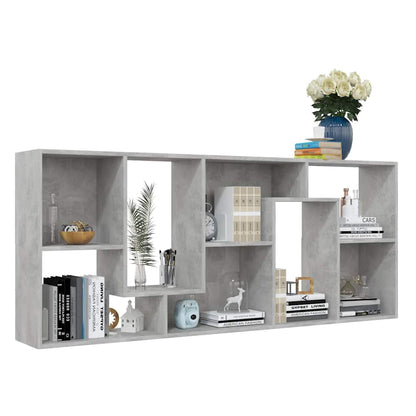 Book Cabinet Concrete Grey 67x24x161 cm Engineered Wood