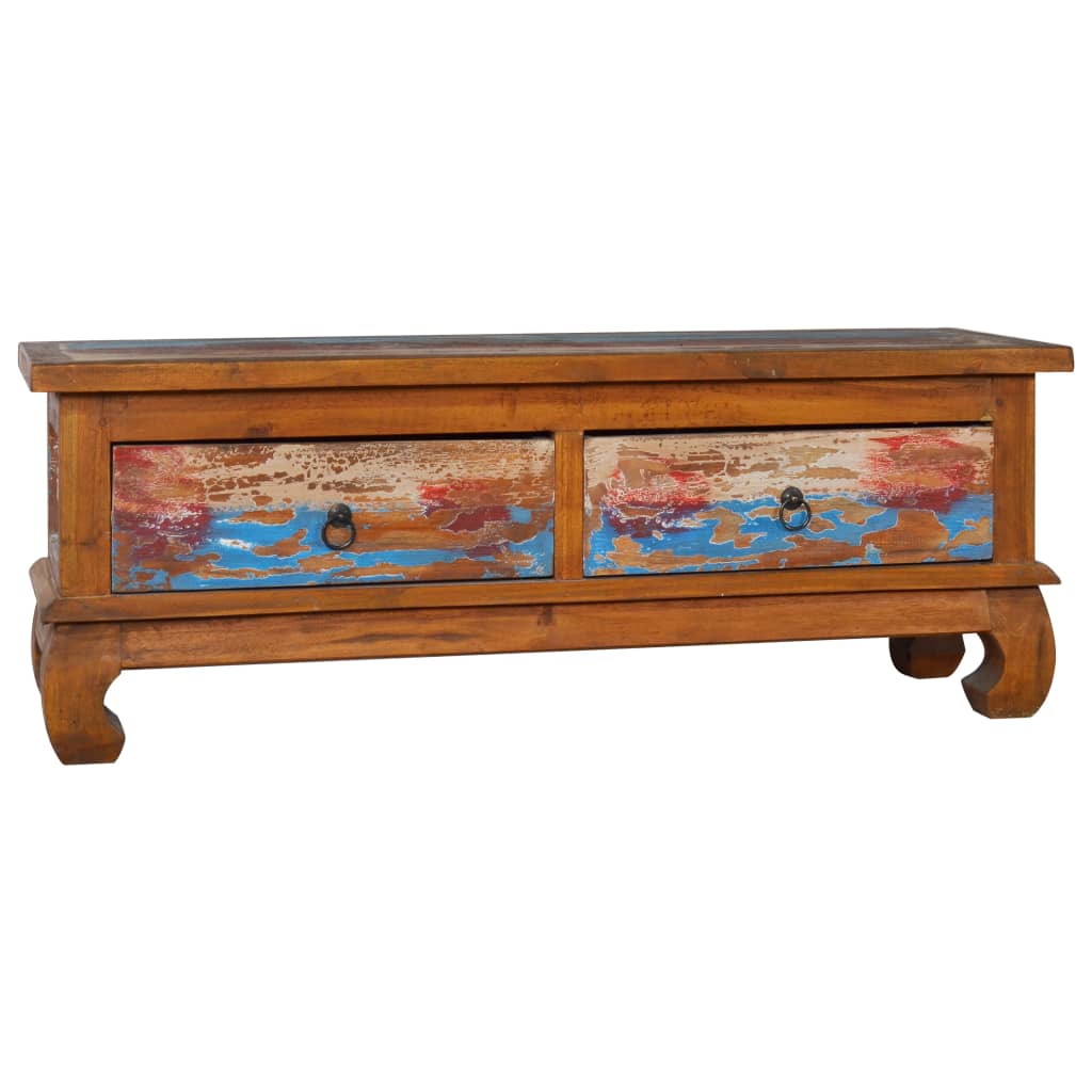 289059 vidaXL TV Cabinet 110x35x40 cm Reclaimed Teak Wood