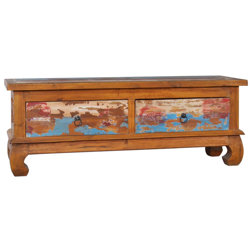 289059 vidaXL TV Cabinet 110x35x40 cm Reclaimed Teak Wood