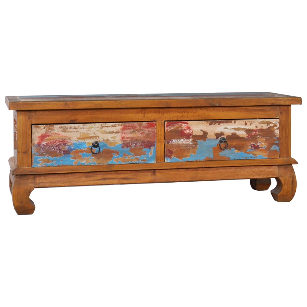 289059 vidaXL TV Cabinet 110x35x40 cm Reclaimed Teak Wood