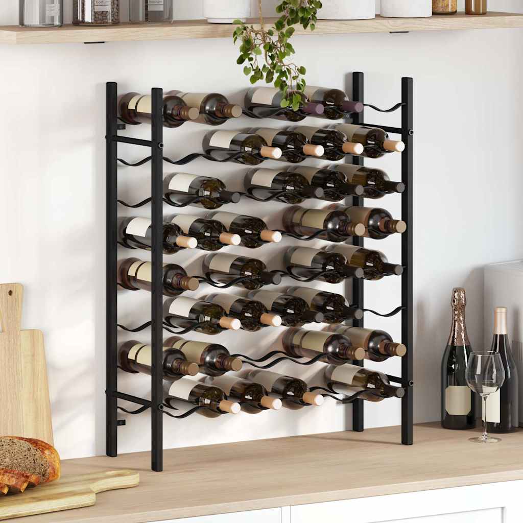 Wine Rack for 48 Bottles Black Metal