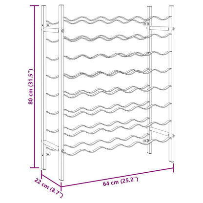 Wine Rack for 48 Bottles Black Metal
