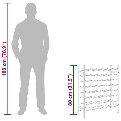 Wine Rack for 48 Bottles Black Metal