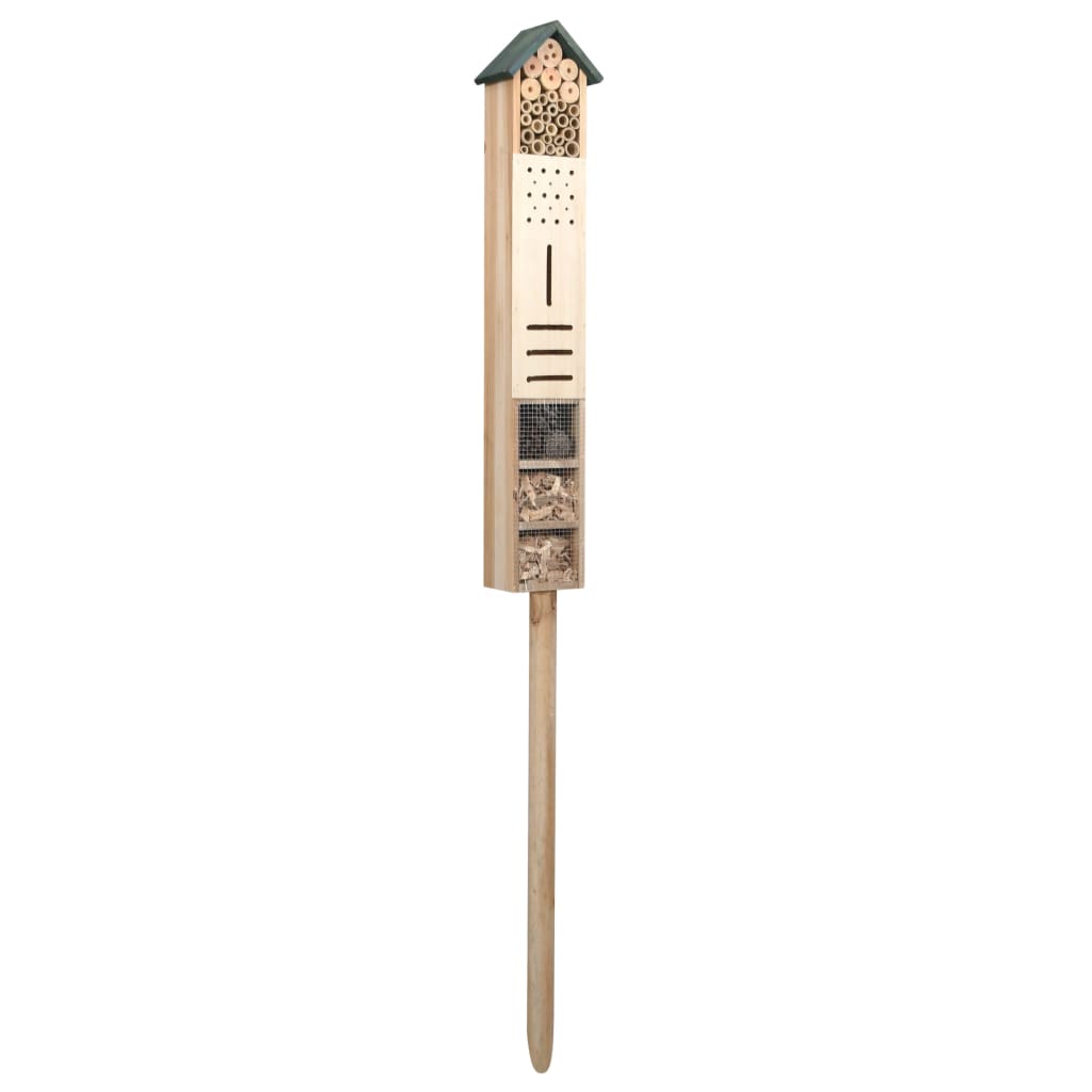 Insect Hotel | Natural Wood | Firwood, Pine Cones, Bamboo | 150 cm Tall
