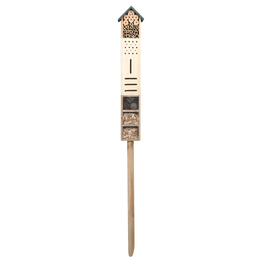 Insect Hotel | Natural Wood | Firwood, Pine Cones, Bamboo | 150 cm Tall