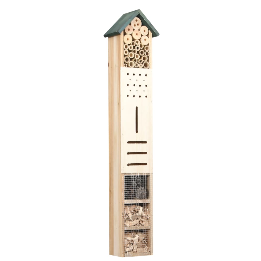 Insect Hotel | Natural Wood | Firwood, Pine Cones, Bamboo | 150 cm Tall