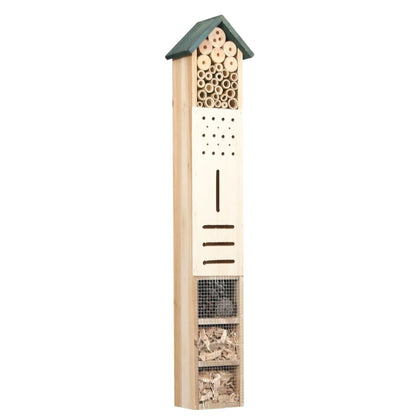 Insect Hotel | Natural Wood | Firwood, Pine Cones, Bamboo | 150 cm Tall