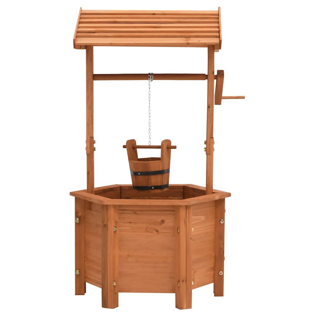 47238 vidaXL Garden Wishing Well Planter 40x40x84 cm Firwood