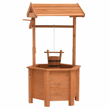 47238 vidaXL Garden Wishing Well Planter 40x40x84 cm Firwood