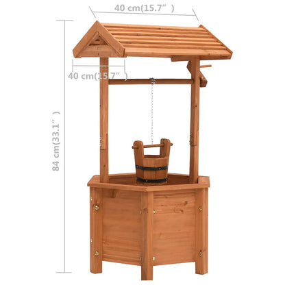47238 vidaXL Garden Wishing Well Planter 40x40x84 cm Firwood