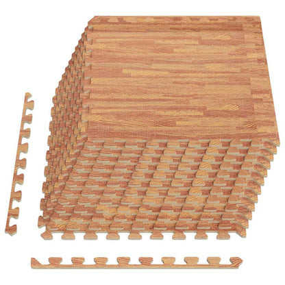 Floor Mats 12 pcs Wood Grain 4.32 ㎡ EVA Foam