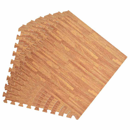 Floor Mats 12 pcs Wood Grain 4.32 ㎡ EVA Foam