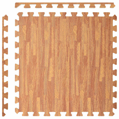 Floor Mats 12 pcs Wood Grain 4.32 ㎡ EVA Foam