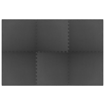 Floor Mats 6 pcs 2.16 ㎡ EVA Foam Black