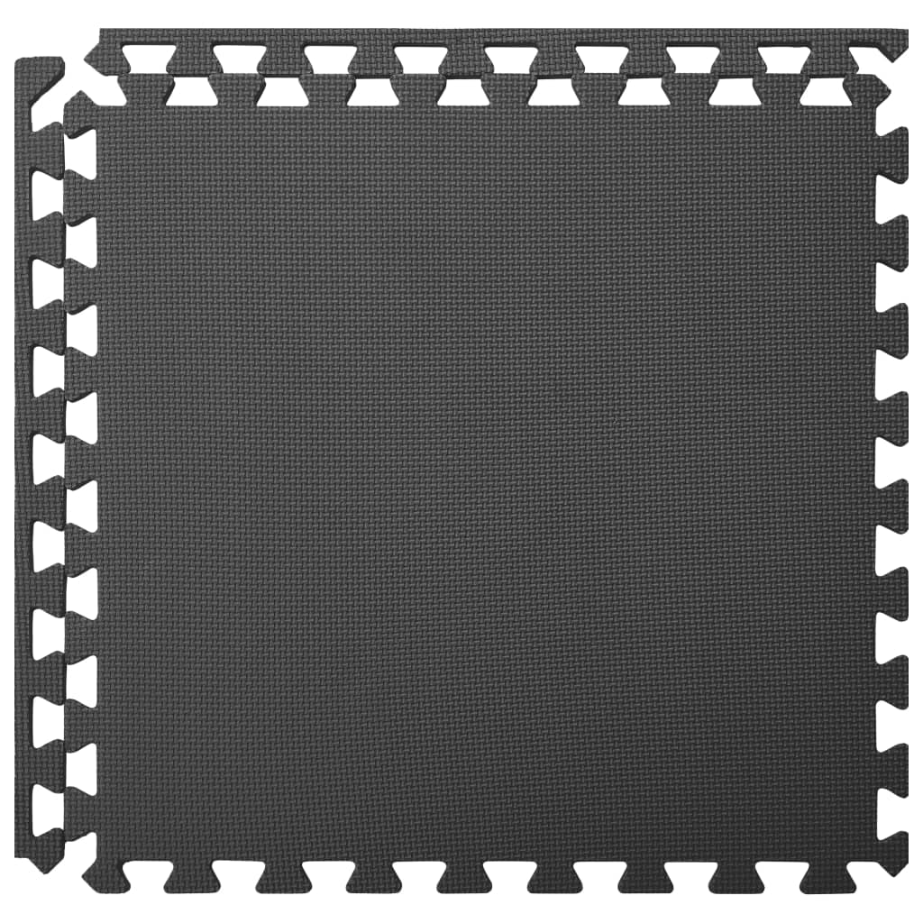 Floor Mats 6 pcs 2.16 ㎡ EVA Foam Black