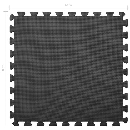 Floor Mats 6 pcs 2.16 ㎡ EVA Foam Black