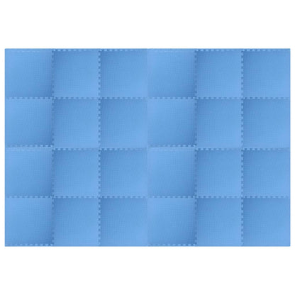 Floor Mats 24 pcs 8.64 ㎡ EVA Foam Blue