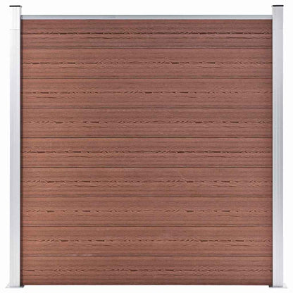 WPC Fence Set 1 Square + 1 Slanted 273x186 cm Brown