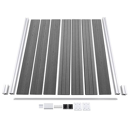 WPC Fence Set 1 Square + 1 Slanted 273x186 cm Grey