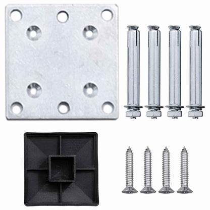 WPC Fence Set 1 Square + 1 Slanted 273x186 cm Grey