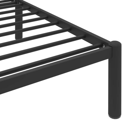 284661 vidaXL Bed Frame without Mattress Black Metal 180x200 cm Super King