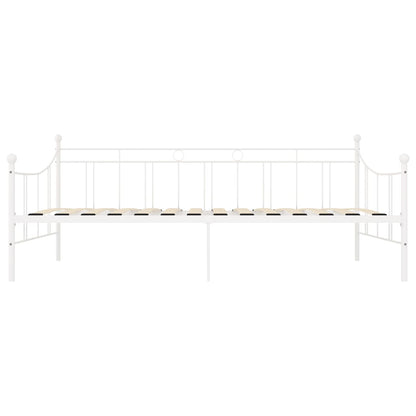 284668 vidaXL DayBed Frame without Mattress White Metal 90x200 cm