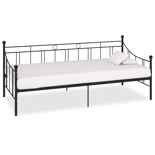Day Bed Frame | Black | Metal, plywood, plastic | Single bed size