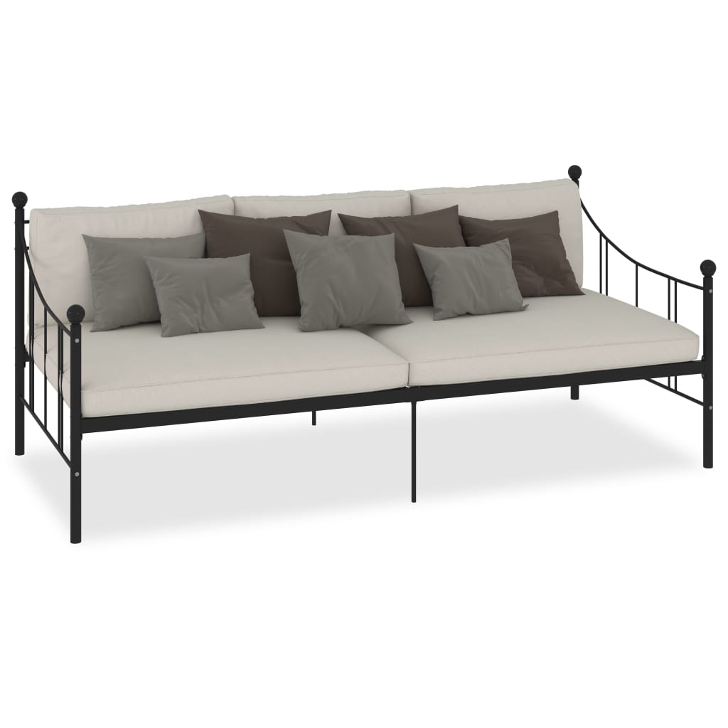 Day Bed Frame | Black | Metal, plywood, plastic | Single bed size