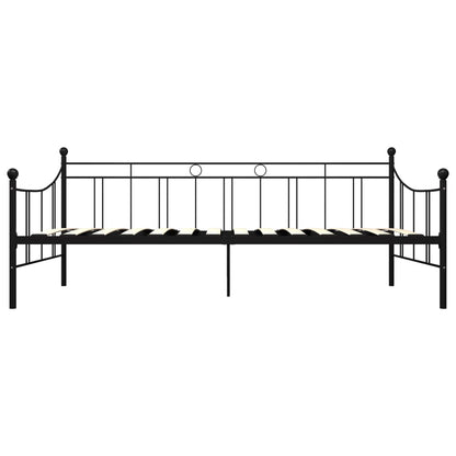 Day Bed Frame | Black | Metal, plywood, plastic | Single bed size