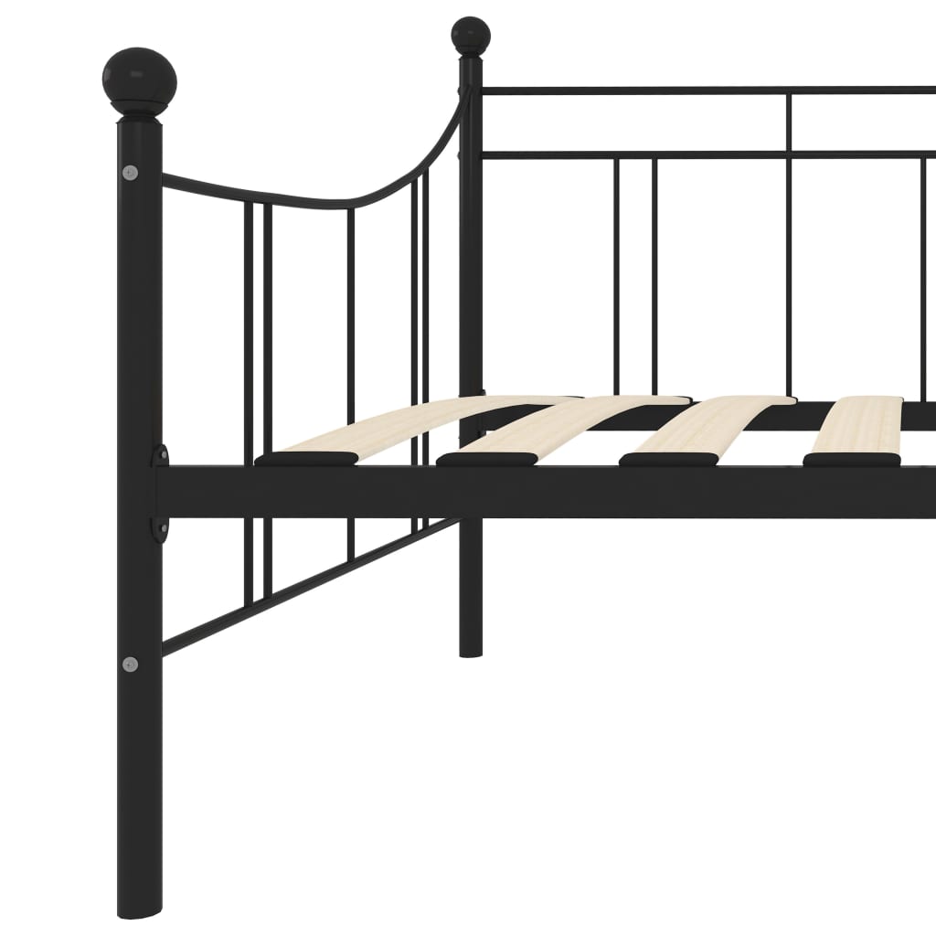 Day Bed Frame | Black | Metal, plywood, plastic | Single bed size