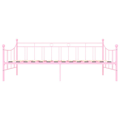 284671 vidaXL DayBed Frame without Mattress Pink Metal 90x200 cm