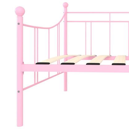 284671 vidaXL DayBed Frame without Mattress Pink Metal 90x200 cm
