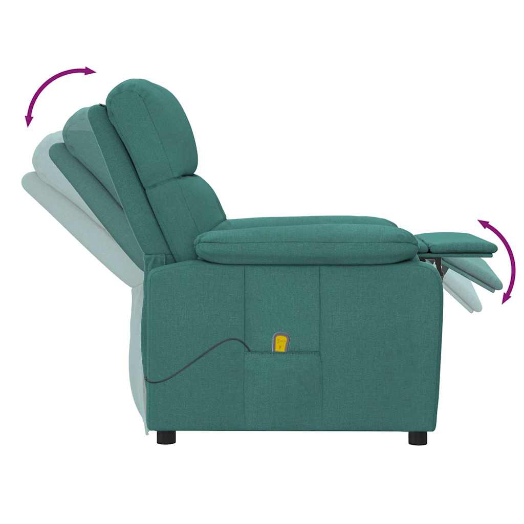 Massage Chair Dark Green Fabric