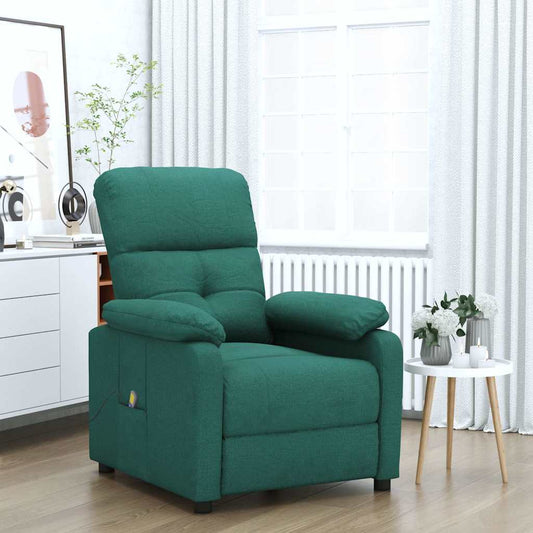Massage Chair Dark Green Fabric