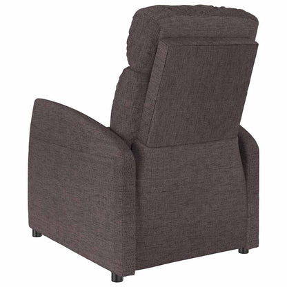 Massage Chair Dark Brown Fabric