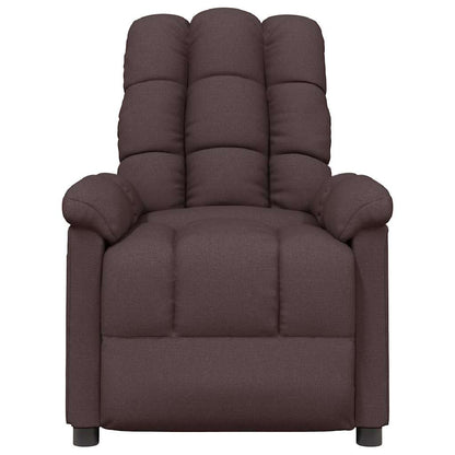 Recliner Chair Dark Brown Fabric