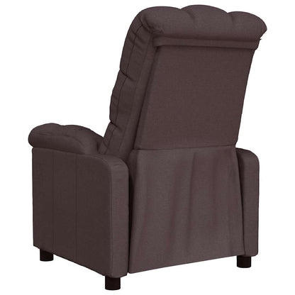 Recliner Chair Dark Brown Fabric