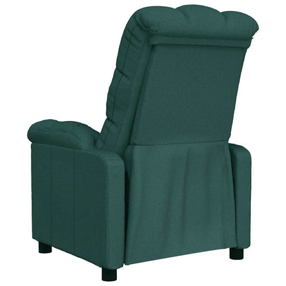 Recliner Chair Dark Green Fabric