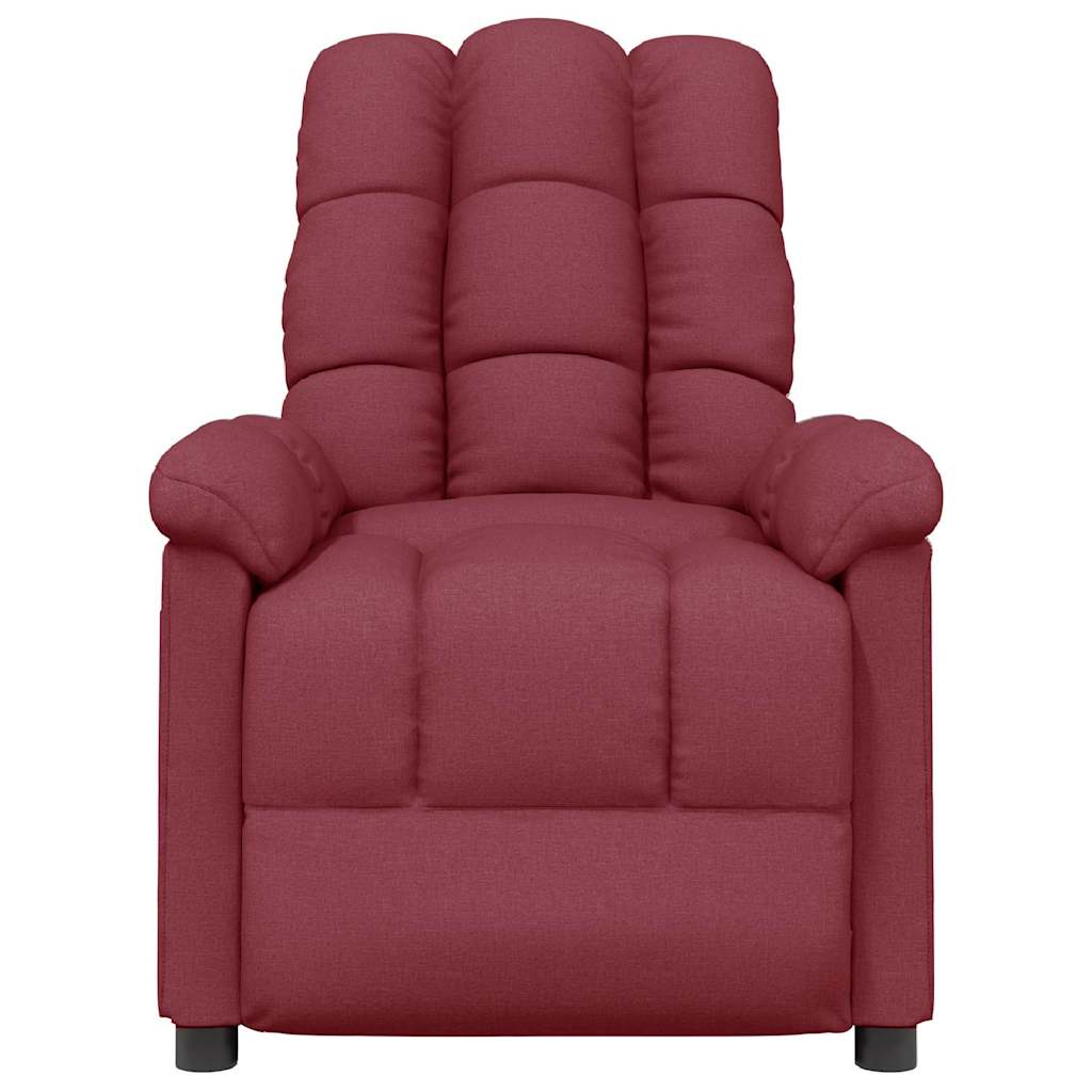 Massage Chair Wine Red Fabric