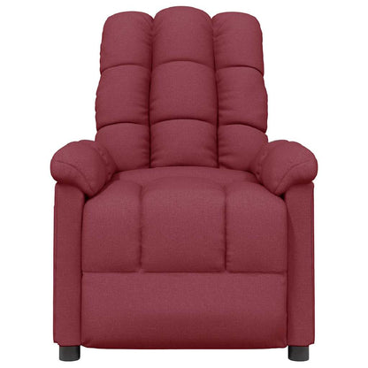 Massage Chair Wine Red Fabric
