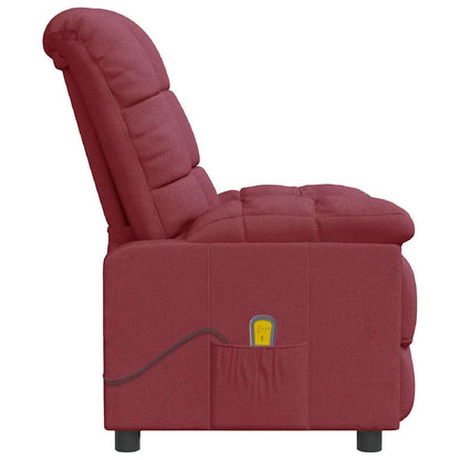 Massage Chair Wine Red Fabric