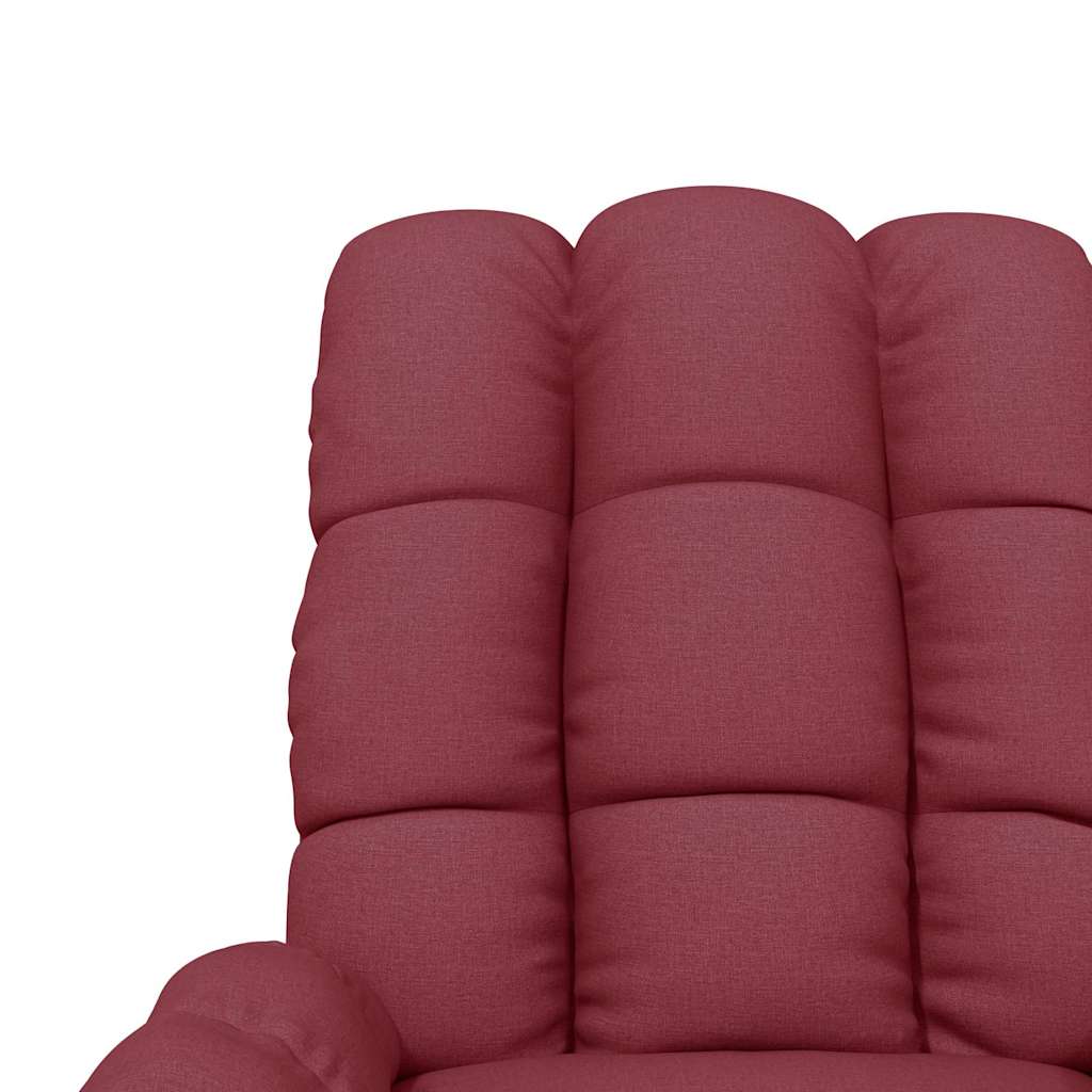 Massage Chair Wine Red Fabric