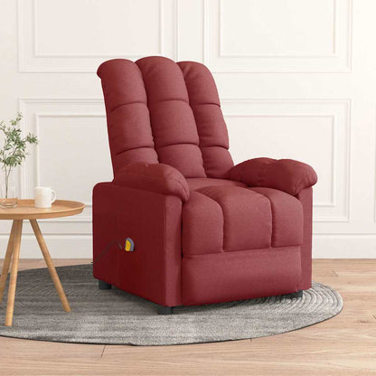 Massage Chair Wine Red Fabric