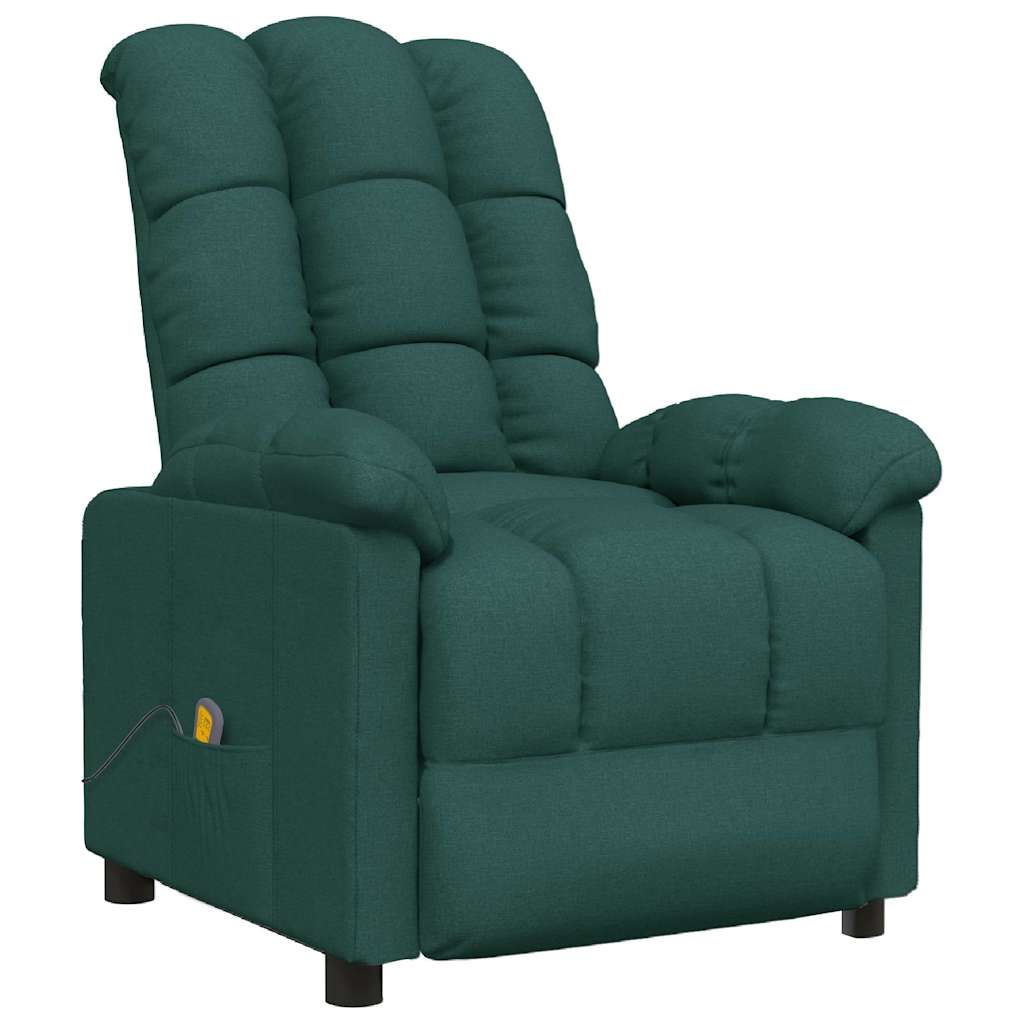 Massage Chair Dark Green Fabric