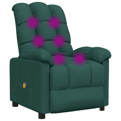 Massage Chair Dark Green Fabric