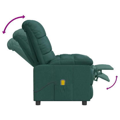 Massage Chair Dark Green Fabric
